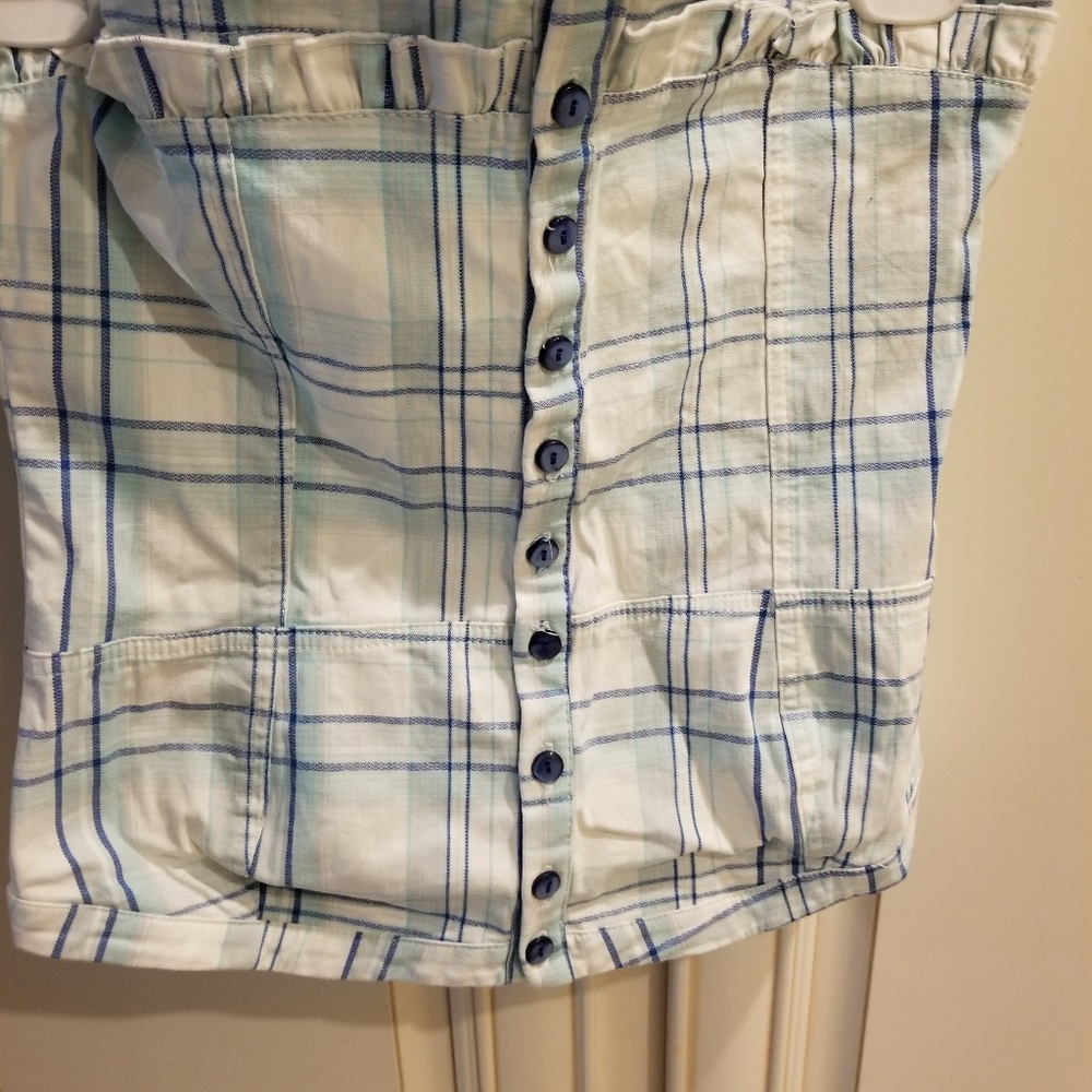 H&M Blue and white tube top size 12